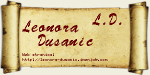 Leonora Dušanić vizit kartica